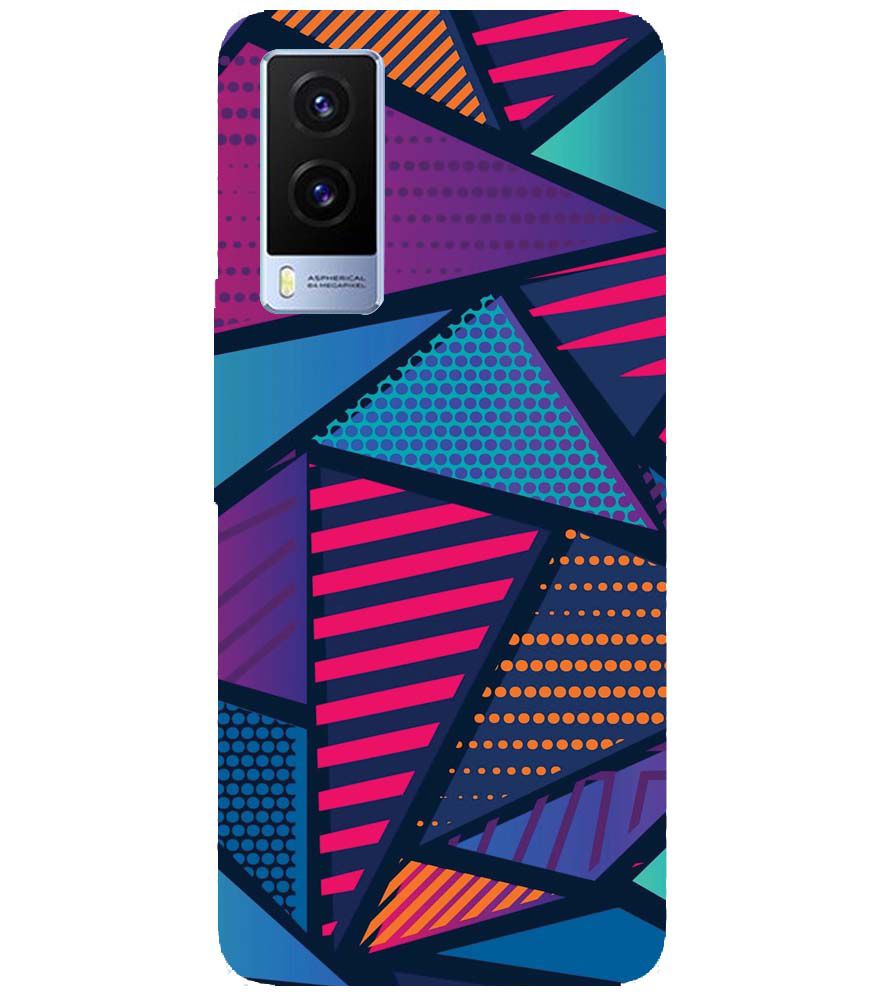 PS1335-Geometric Pattern Back Cover for Vivo V21e 5G