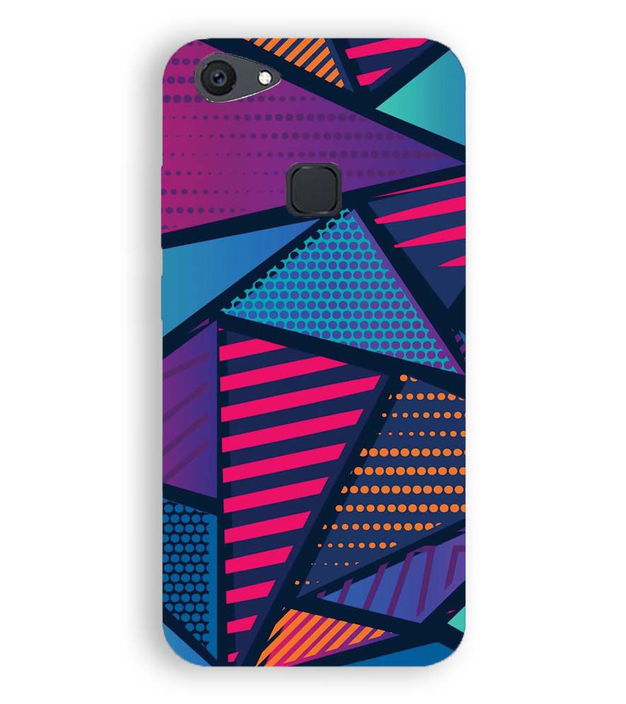 PS1335-Geometric Pattern Back Cover for Vivo V7 Plus