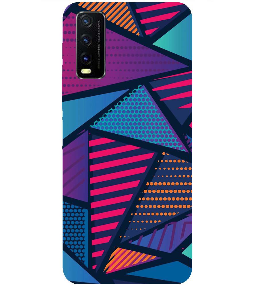 PS1335-Geometric Pattern Back Cover for vivo Y12s