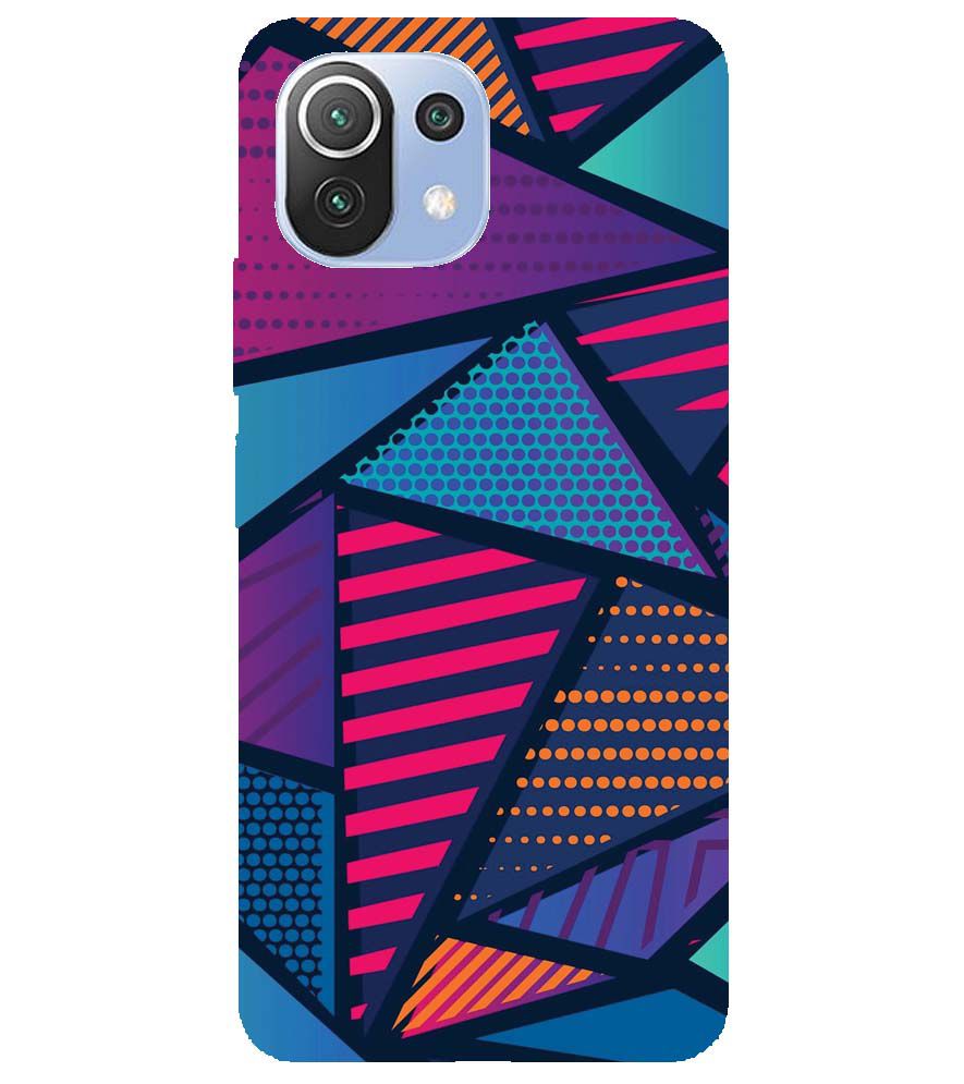 PS1335-Geometric Pattern Back Cover for Xiaomi Mi 11 Lite