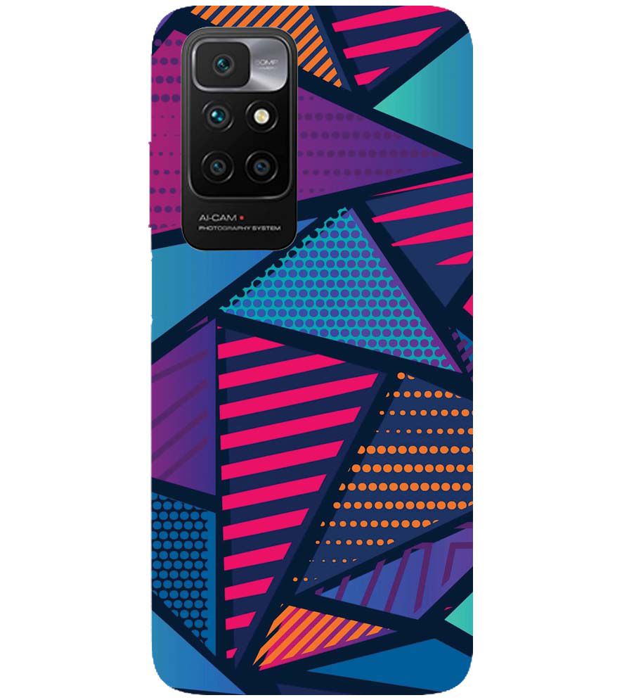 PS1335-Geometric Pattern Back Cover for Xiaomi Redmi 10 Prime