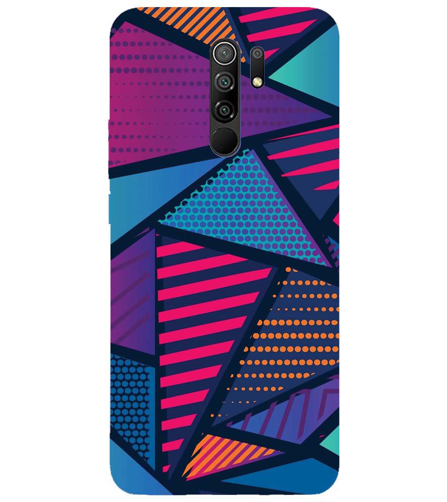 PS1335-Geometric Pattern Back Cover for Xiaomi Redmi 9 Prime