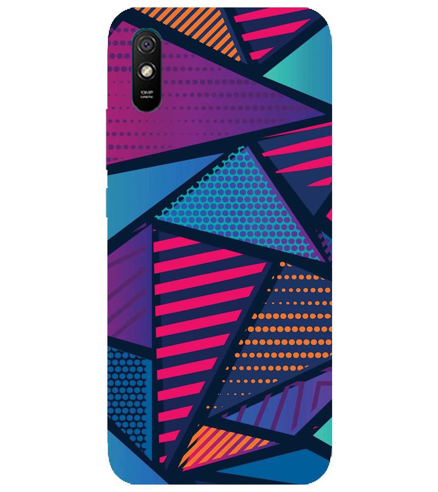 PS1335-Geometric Pattern Back Cover for Xiaomi Redmi 9i