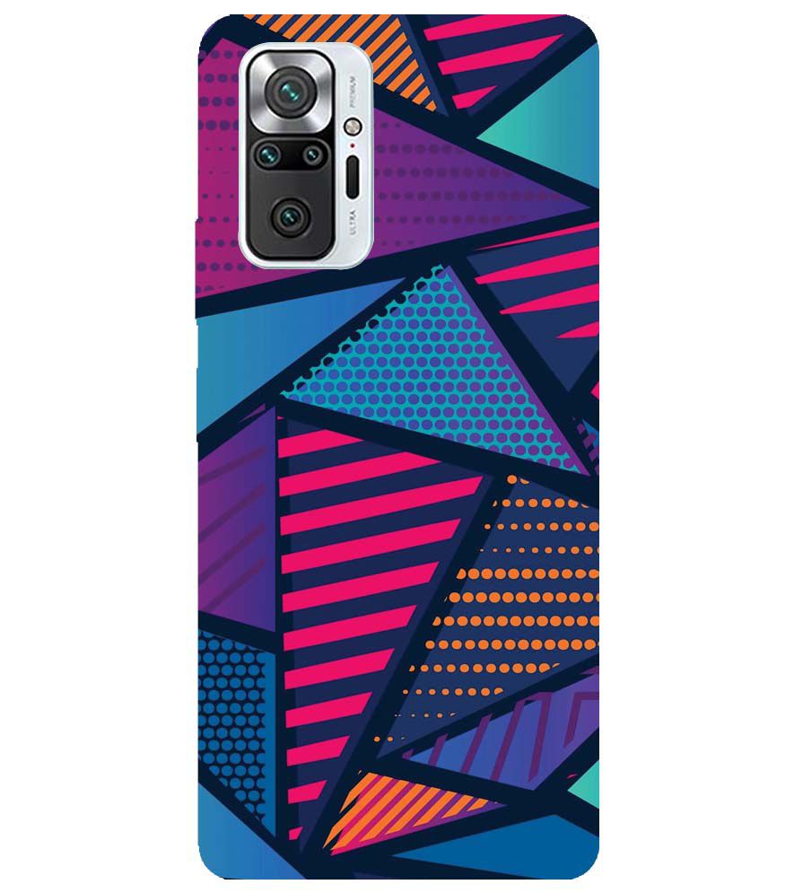 PS1335-Geometric Pattern Back Cover for Xiaomi Redmi Note 10 Pro