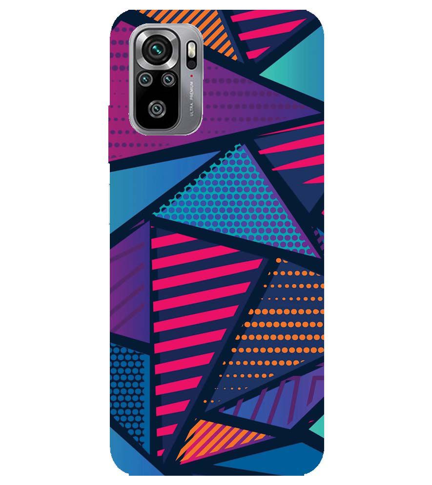 PS1335-Geometric Pattern Back Cover for Xiaomi Redmi Note 10S
