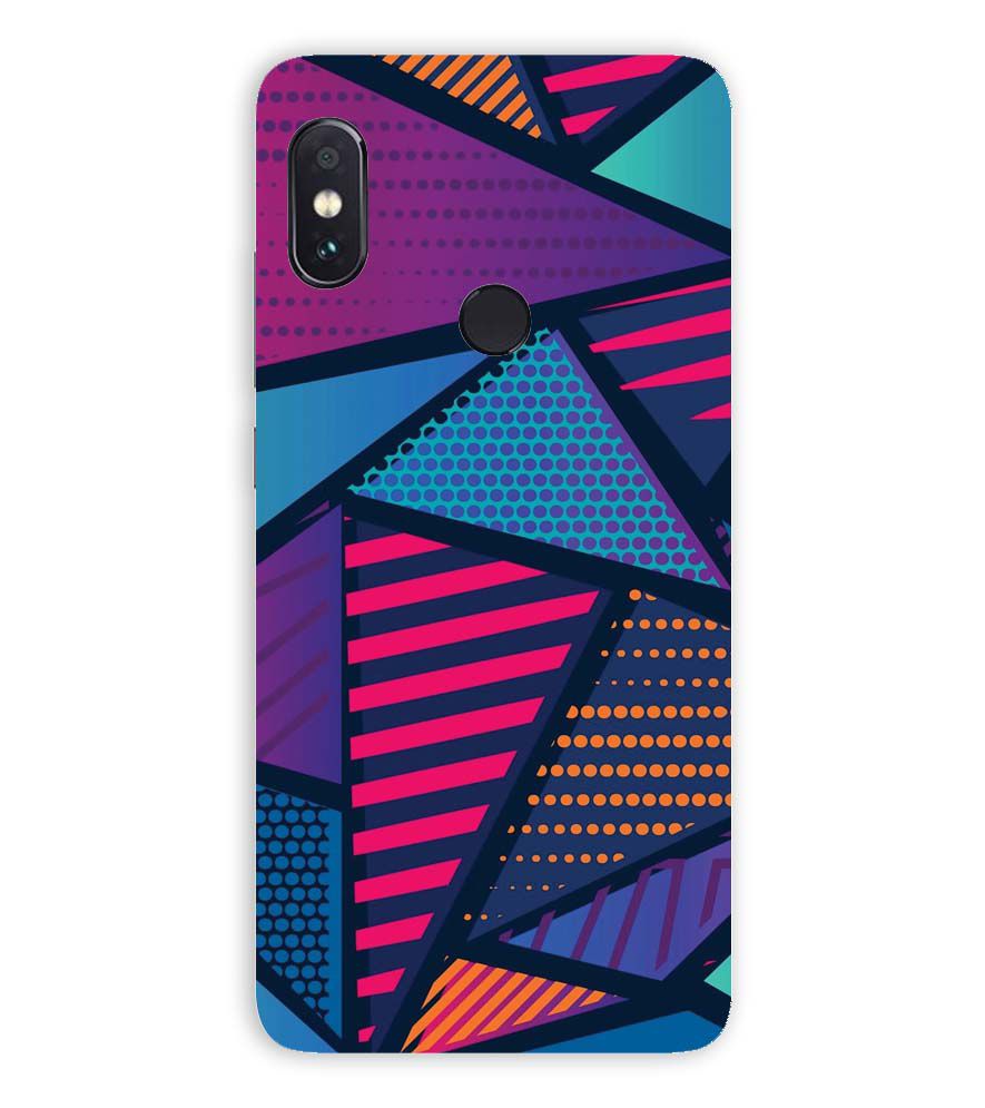 PS1335-Geometric Pattern Back Cover for Xiaomi Redmi Note 5 Pro