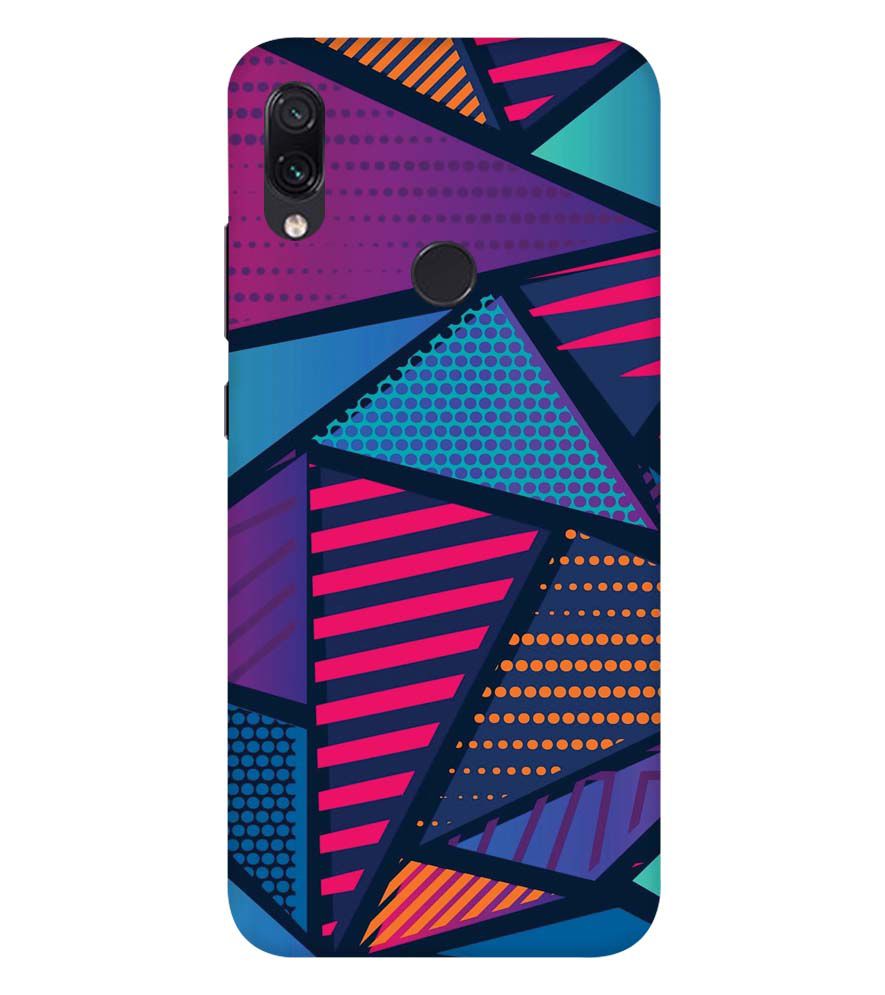 PS1335-Geometric Pattern Back Cover for Xiaomi Redmi Note 7 Pro