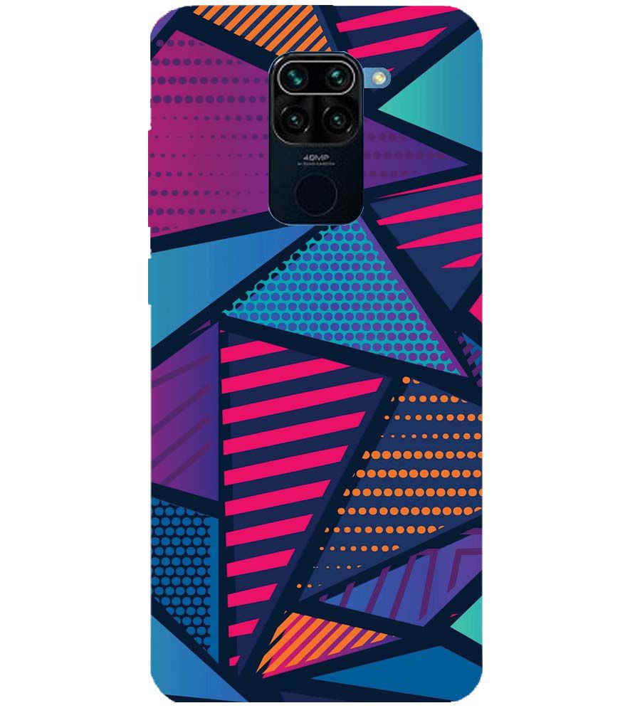 PS1335-Geometric Pattern Back Cover for Xiaomi Redmi Note 9