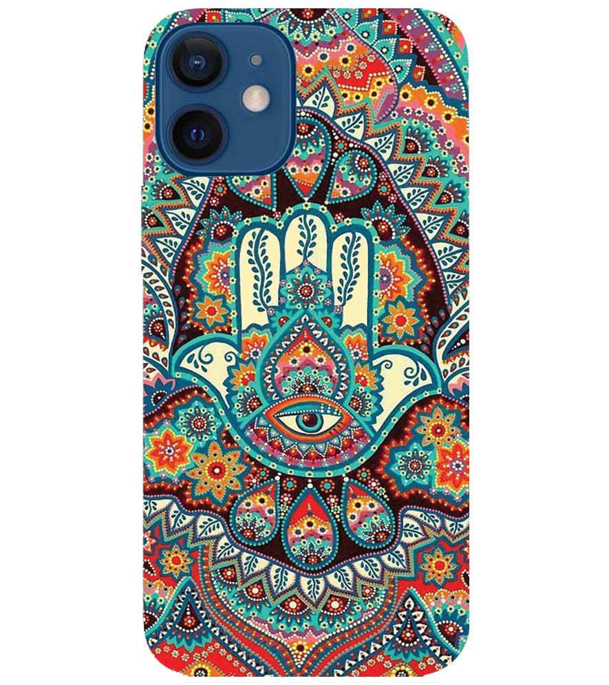 PS1336-Eye Hands Mandala Back Cover for Apple iPhone 12 Mini