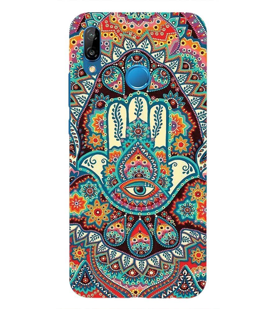 PS1336-Eye Hands Mandala Back Cover for Huawei Nova 3e