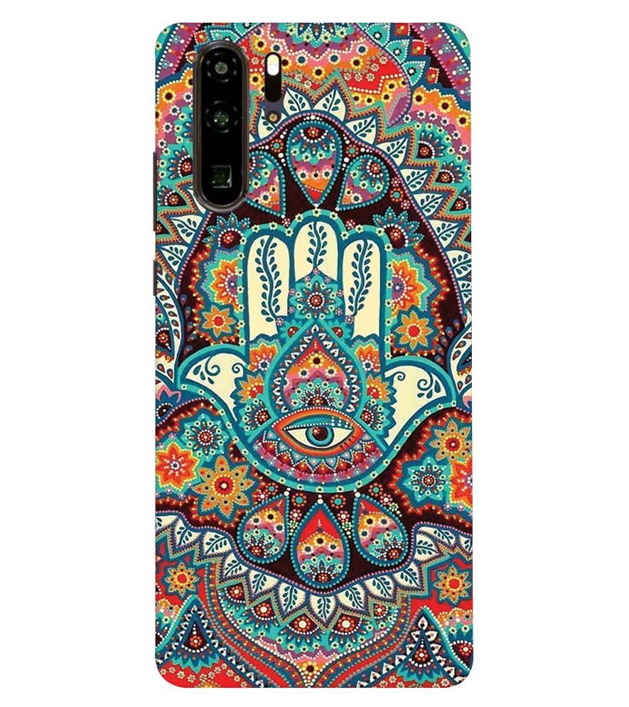 PS1336-Eye Hands Mandala Back Cover for Huawei P30 Pro