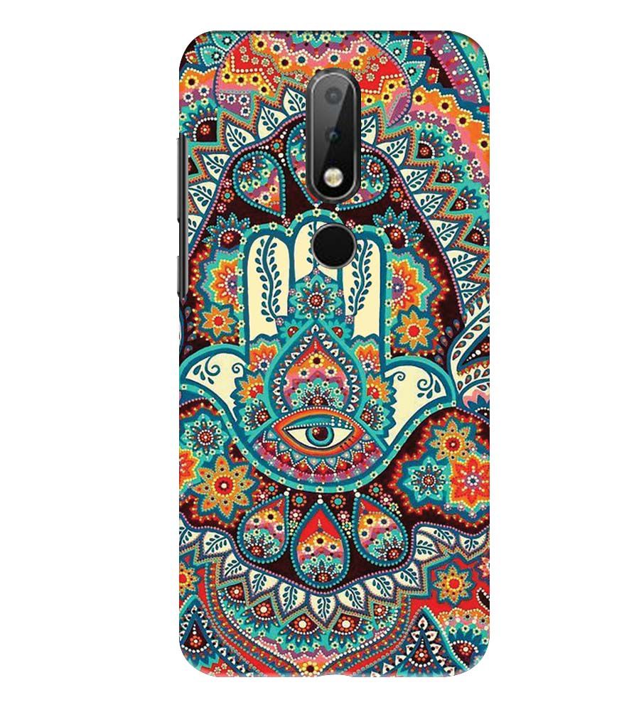 PS1336-Eye Hands Mandala Back Cover for Nokia 6.1 Plus (Nokia X6)