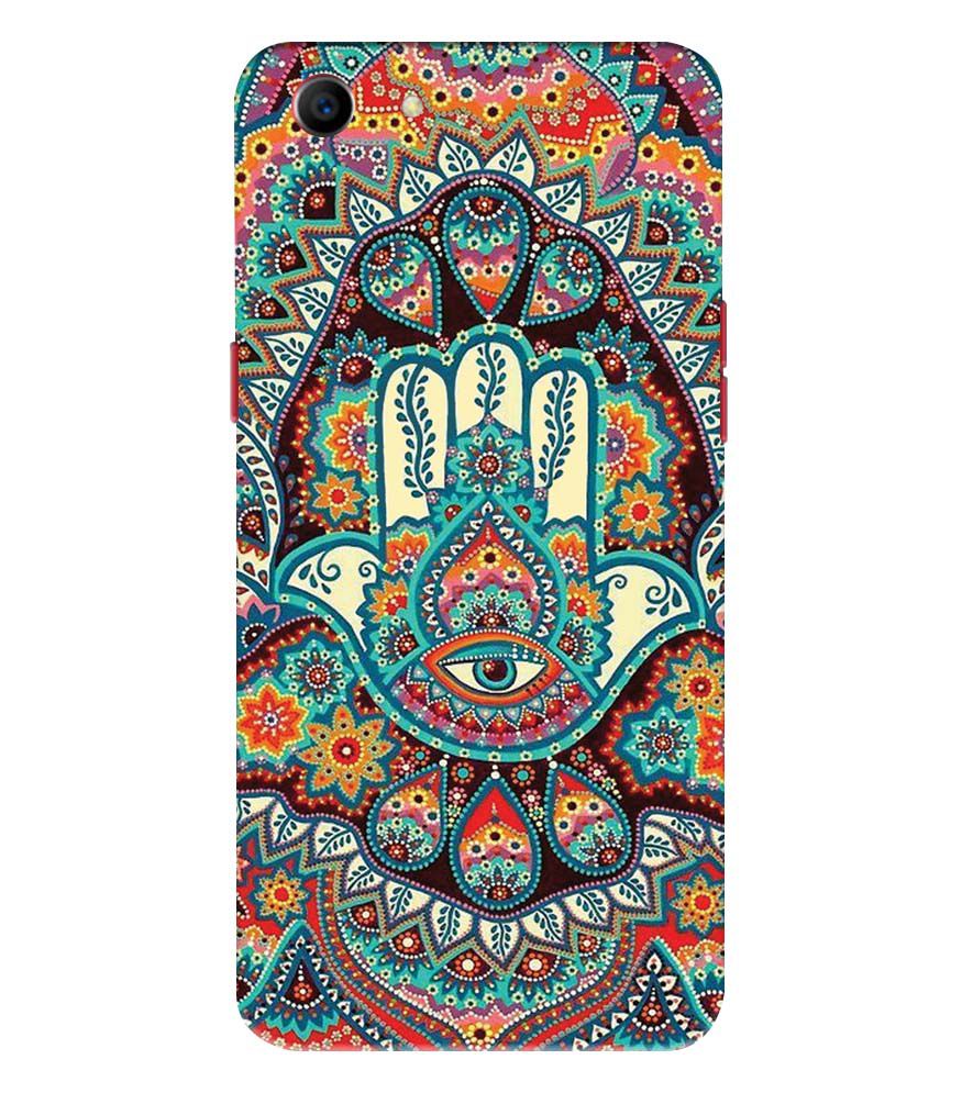 PS1336-Eye Hands Mandala Back Cover for Oppo A1