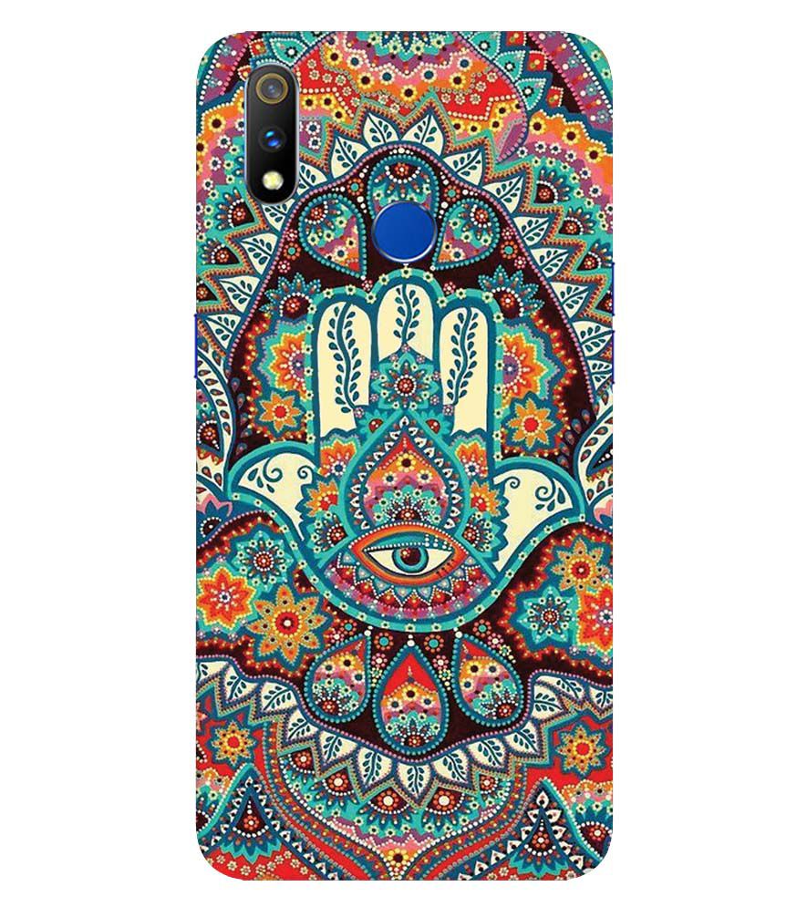 PS1336-Eye Hands Mandala Back Cover for Realme 3 Pro