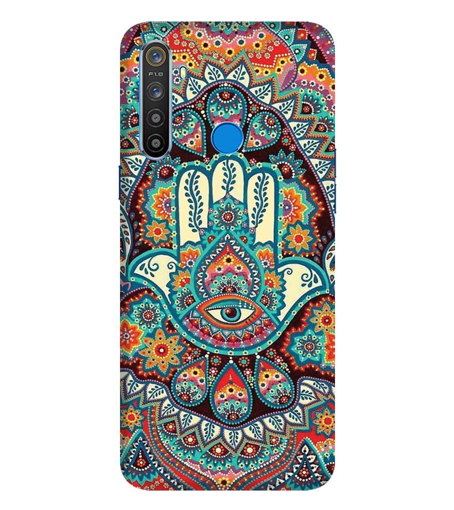 PS1336-Eye Hands Mandala Back Cover for Realme 5