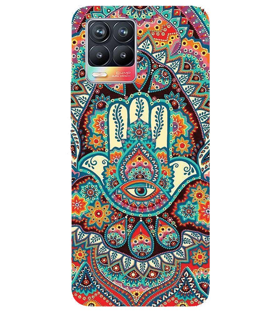 PS1336-Eye Hands Mandala Back Cover for Realme 8