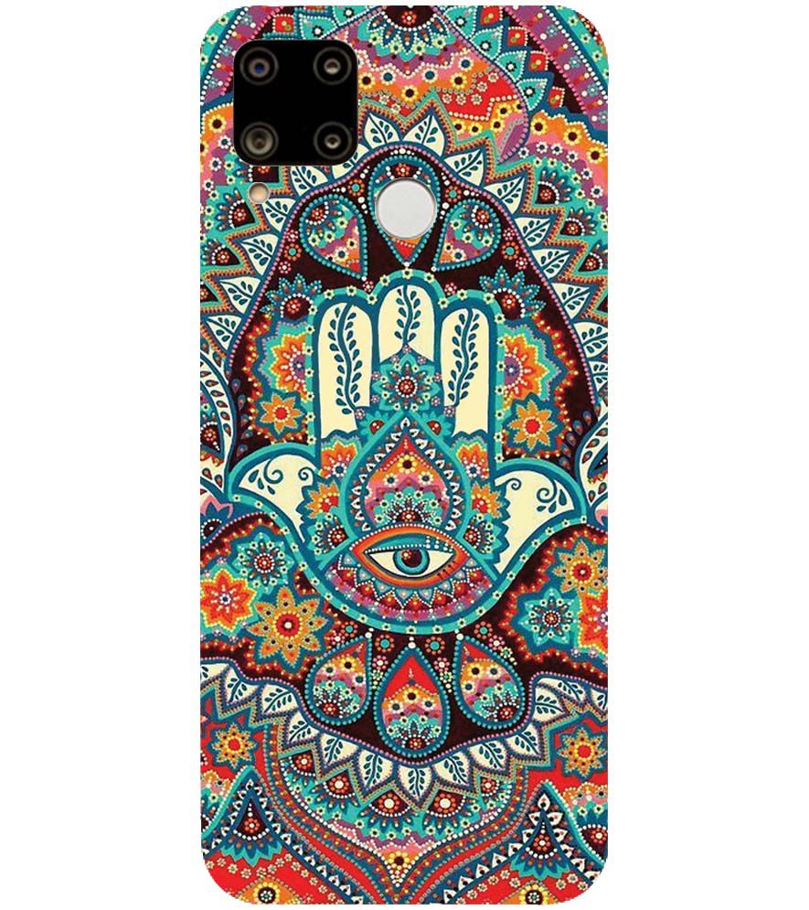 PS1336-Eye Hands Mandala Back Cover for Realme C15