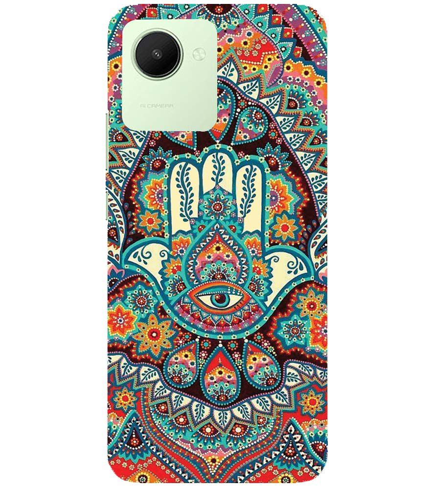 PS1336-Eye Hands Mandala Back Cover for Realme C30