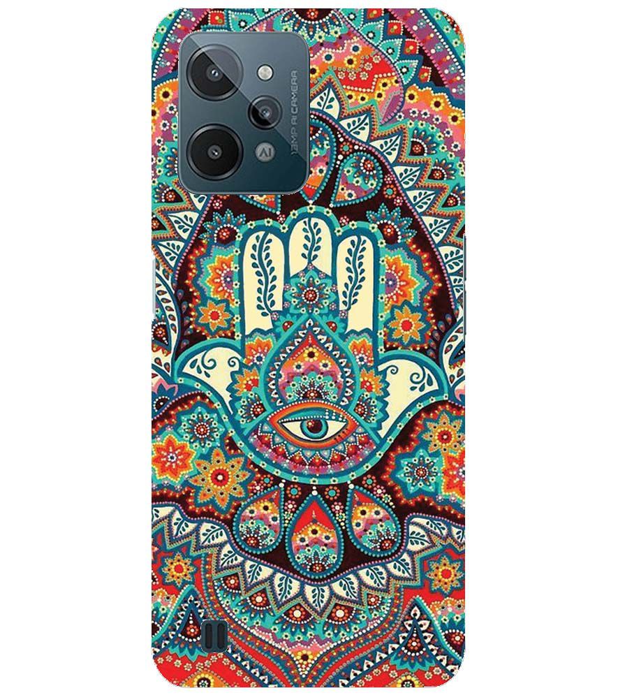 PS1336-Eye Hands Mandala Back Cover for Realme C31