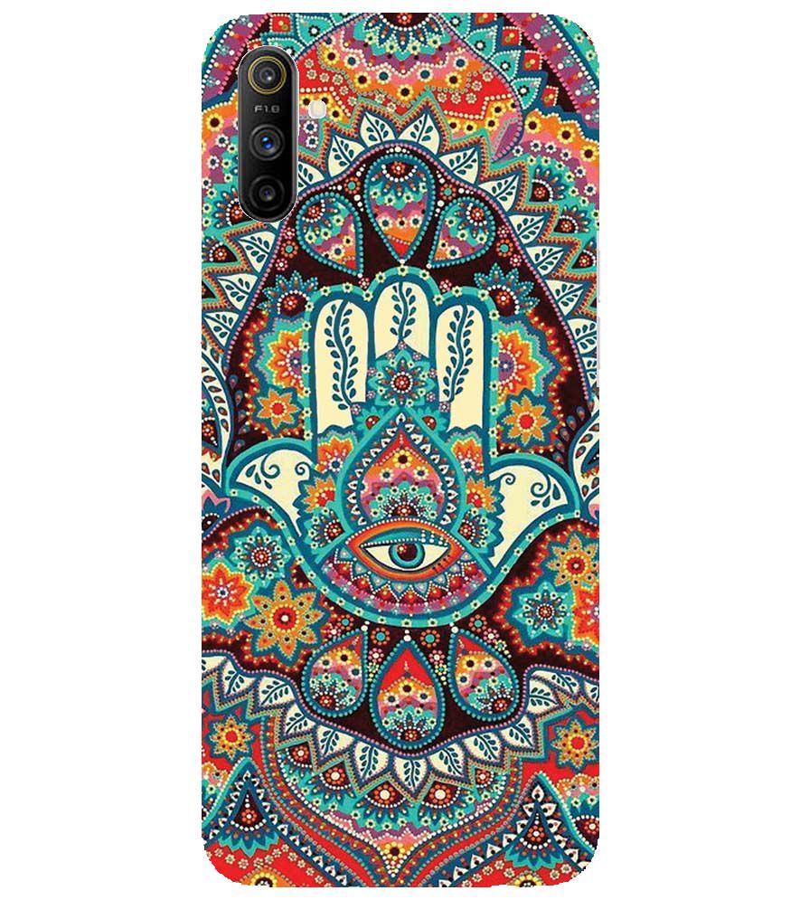 PS1336-Eye Hands Mandala Back Cover for Realme Narzo 10A