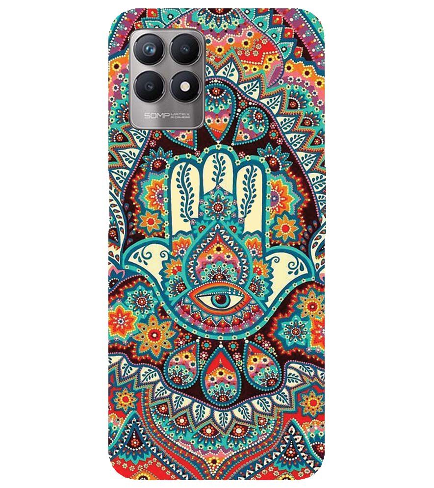 PS1336-Eye Hands Mandala Back Cover for Realme Narzo 50