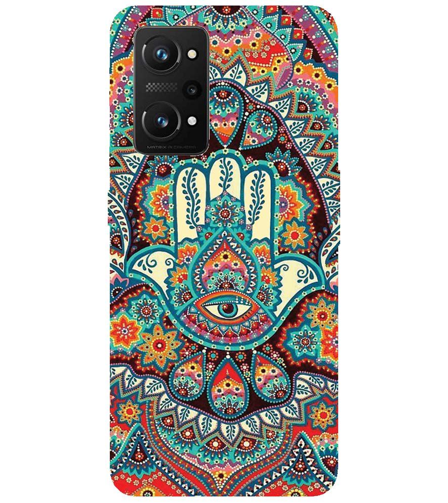 PS1336-Eye Hands Mandala Back Cover for Realme Q3 Pro 5G