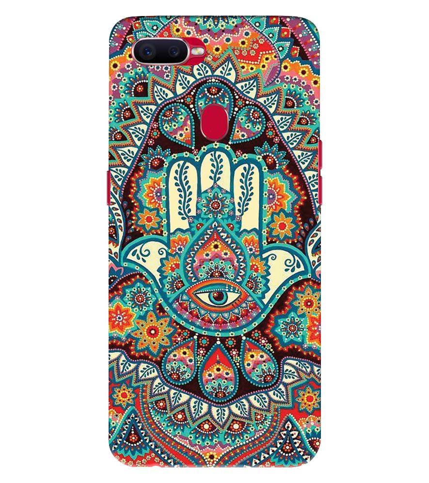 PS1336-Eye Hands Mandala Back Cover for Realme U1