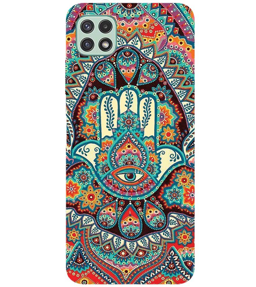 PS1336-Eye Hands Mandala Back Cover for Samsung Galaxy A22 5G