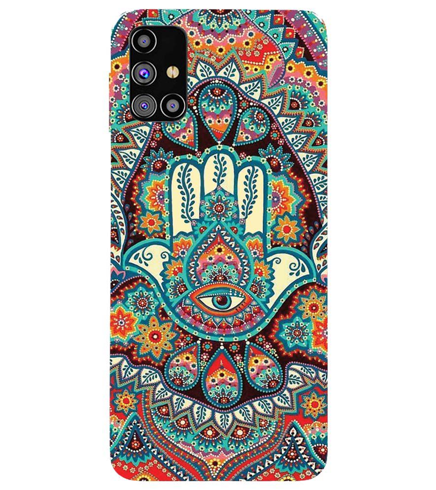 PS1336-Eye Hands Mandala Back Cover for Samsung Galaxy M31s