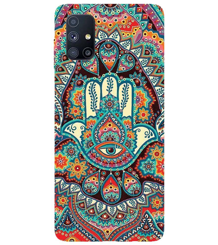 PS1336-Eye Hands Mandala Back Cover for Samsung Galaxy M51