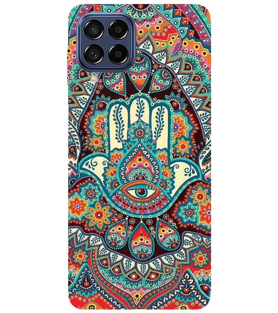 PS1336-Eye Hands Mandala Back Cover for Samsung Galaxy M53