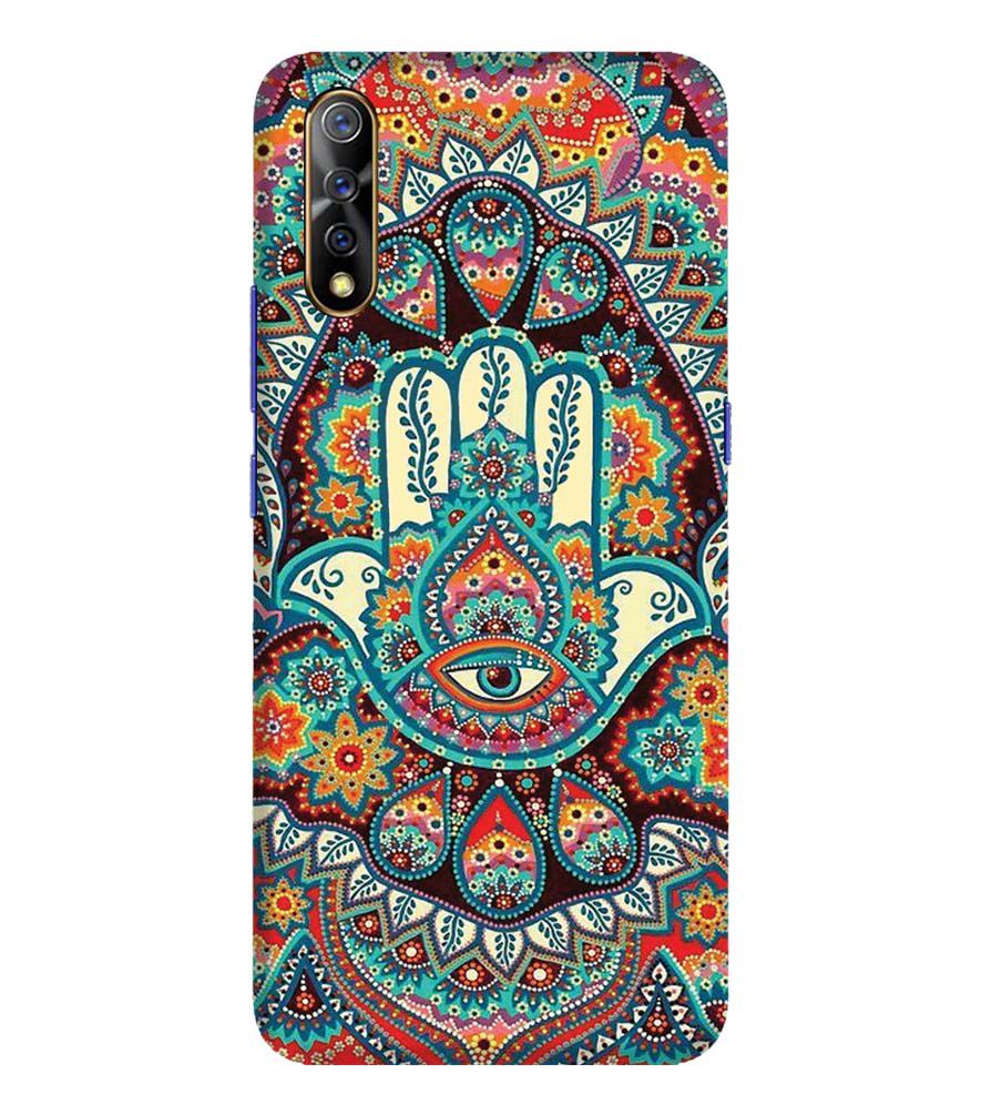 PS1336-Eye Hands Mandala Back Cover for Vivo S1