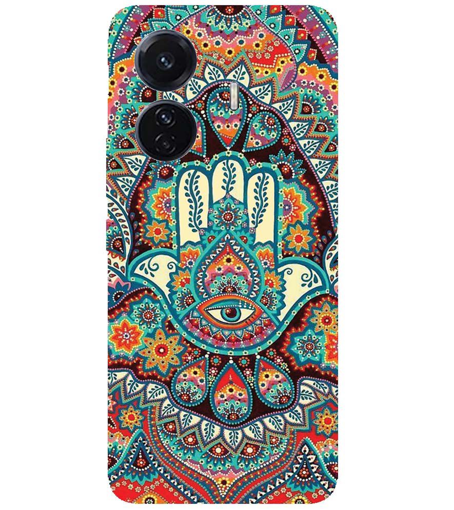 PS1336-Eye Hands Mandala Back Cover for vivo T1 Pro