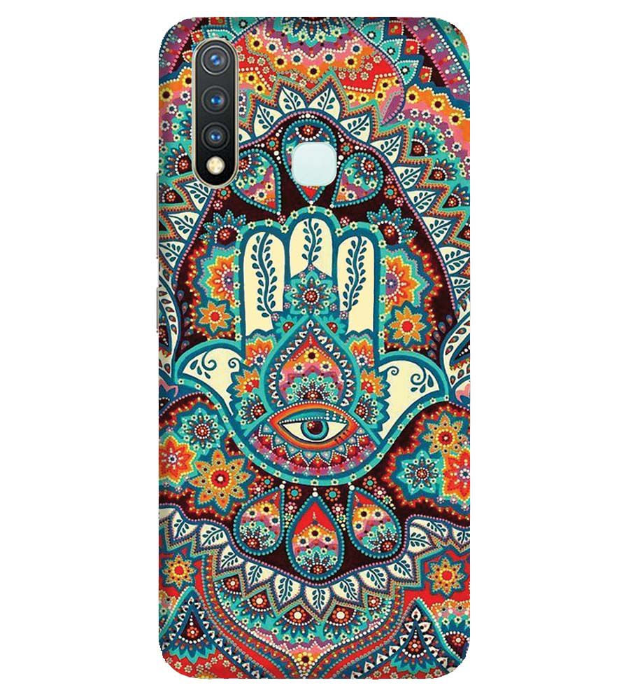 PS1336-Eye Hands Mandala Back Cover for Vivo U20