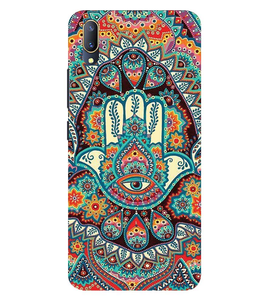 PS1336-Eye Hands Mandala Back Cover for Vivo V11 Pro