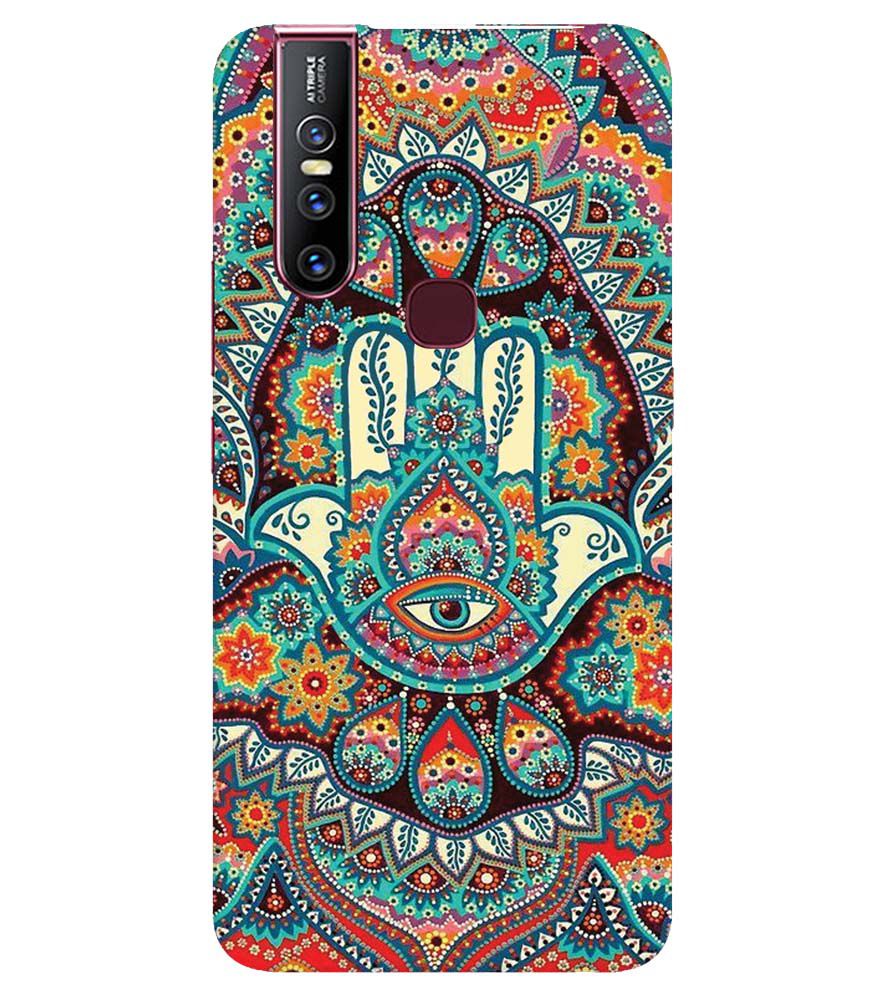 PS1336-Eye Hands Mandala Back Cover for Vivo V15