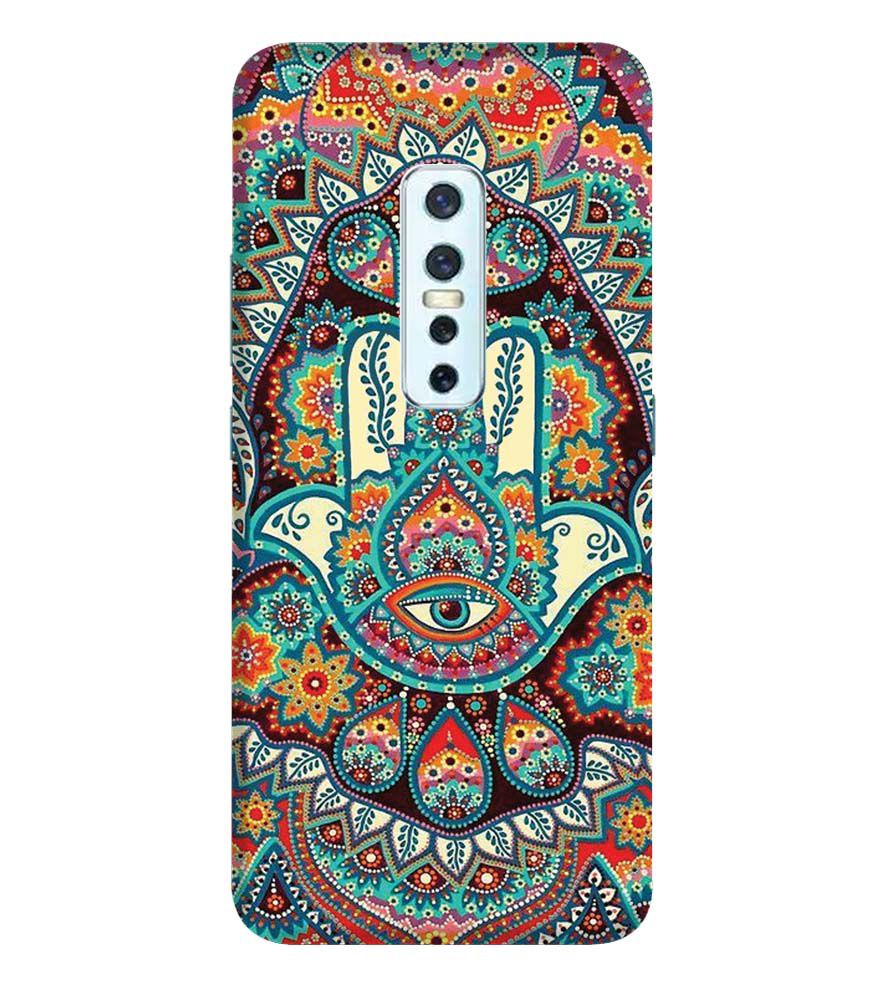 PS1336-Eye Hands Mandala Back Cover for Vivo V17 Pro