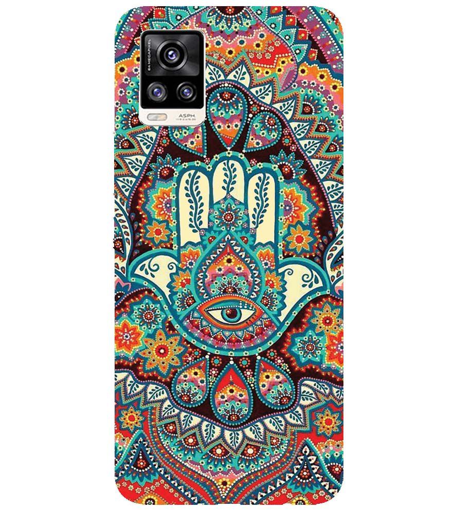 PS1336-Eye Hands Mandala Back Cover for vivo V20