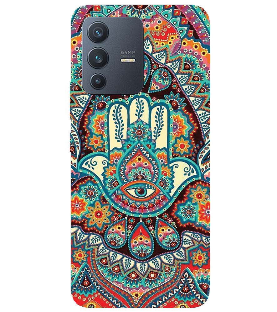 PS1336-Eye Hands Mandala Back Cover for vivo V23 5G