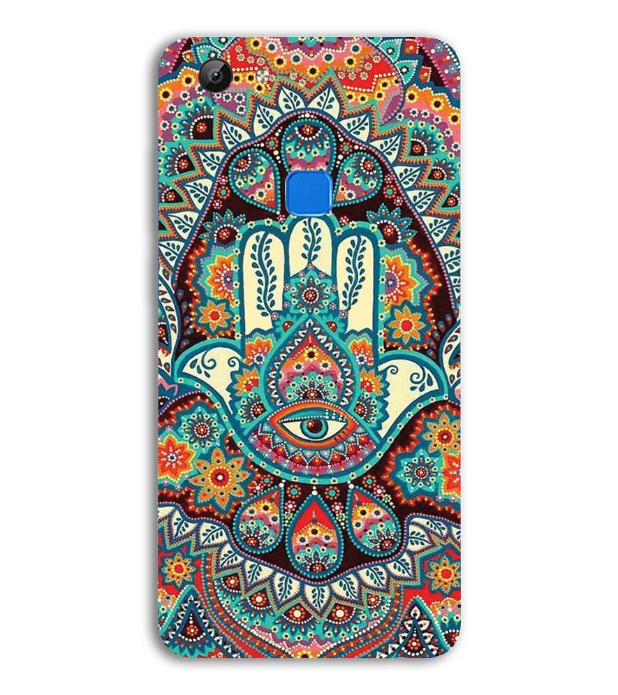 PS1336-Eye Hands Mandala Back Cover for Vivo V7 (5.7 Inch Screen)