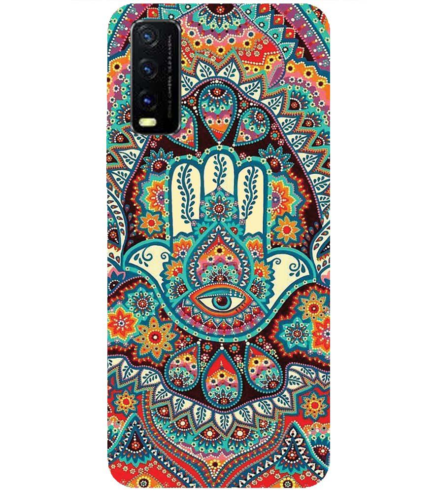 PS1336-Eye Hands Mandala Back Cover for vivo Y12s