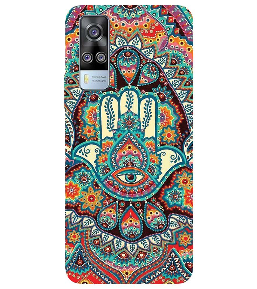 PS1336-Eye Hands Mandala Back Cover for Vivo Y31