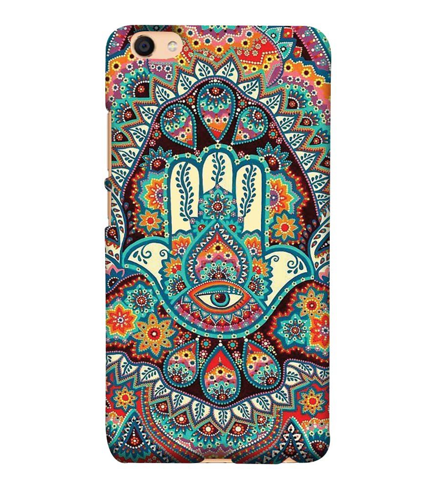 PS1336-Eye Hands Mandala Back Cover for Vivo Y55L