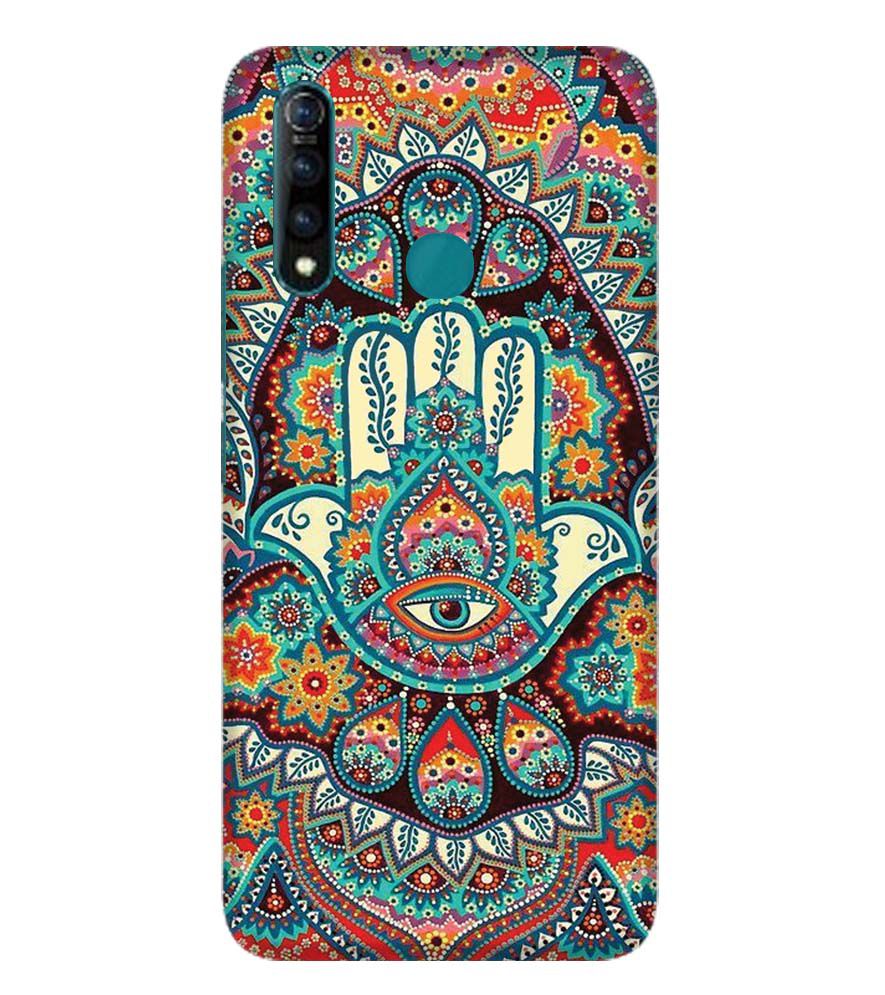 PS1336-Eye Hands Mandala Back Cover for Vivo Z1 Pro