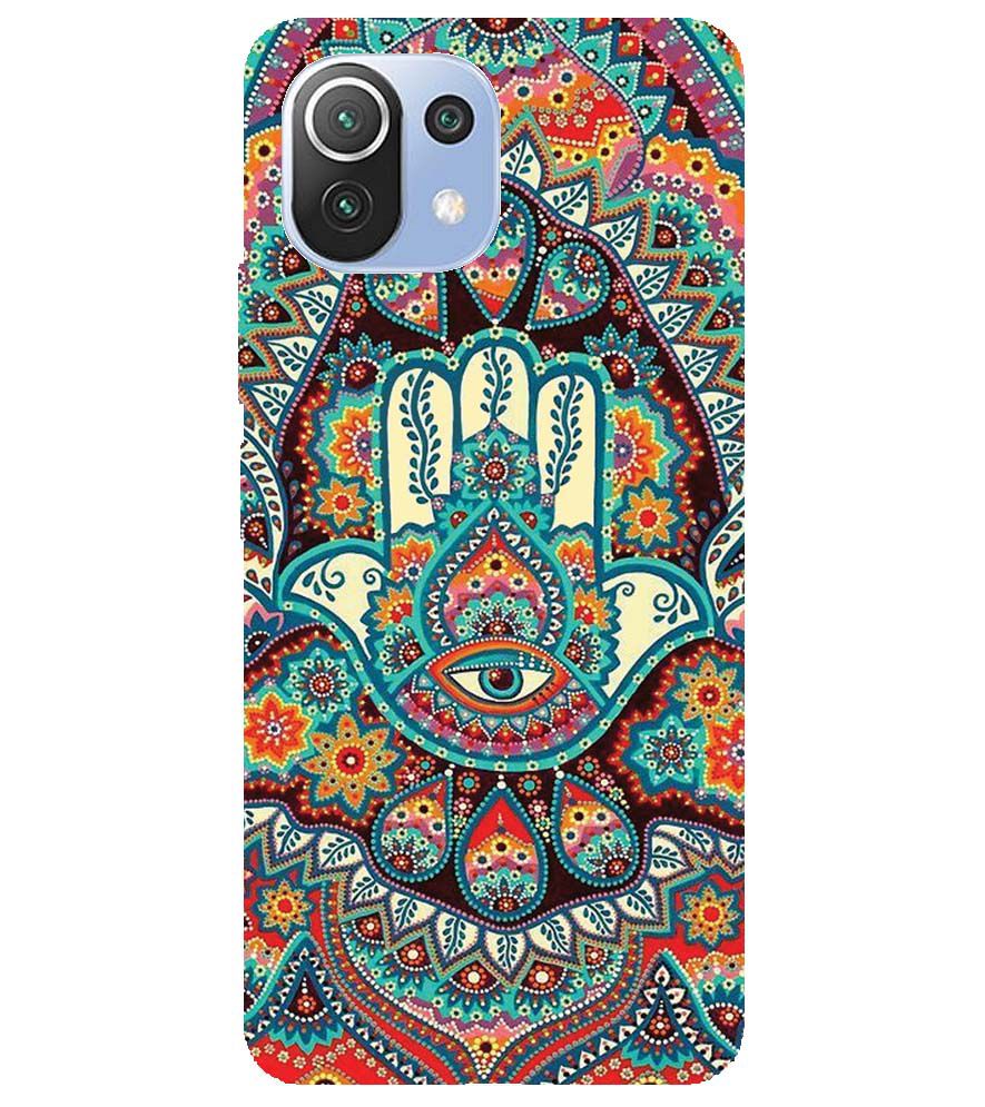 PS1336-Eye Hands Mandala Back Cover for Xiaomi Mi 11 Lite