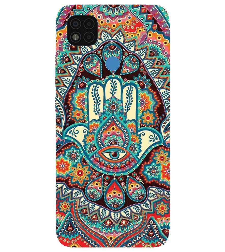 PS1336-Eye Hands Mandala Back Cover for Xiaomi Poco C31