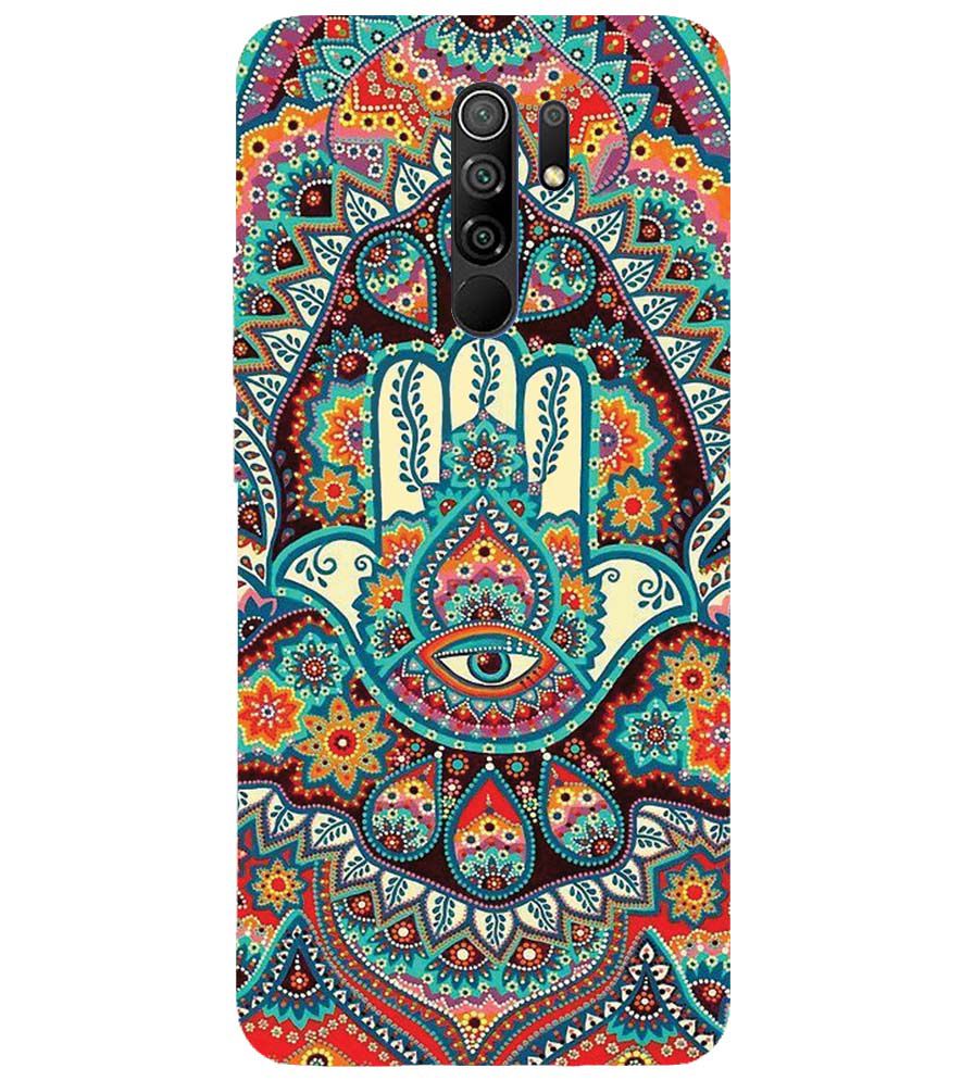 PS1336-Eye Hands Mandala Back Cover for Xiaomi Poco M2