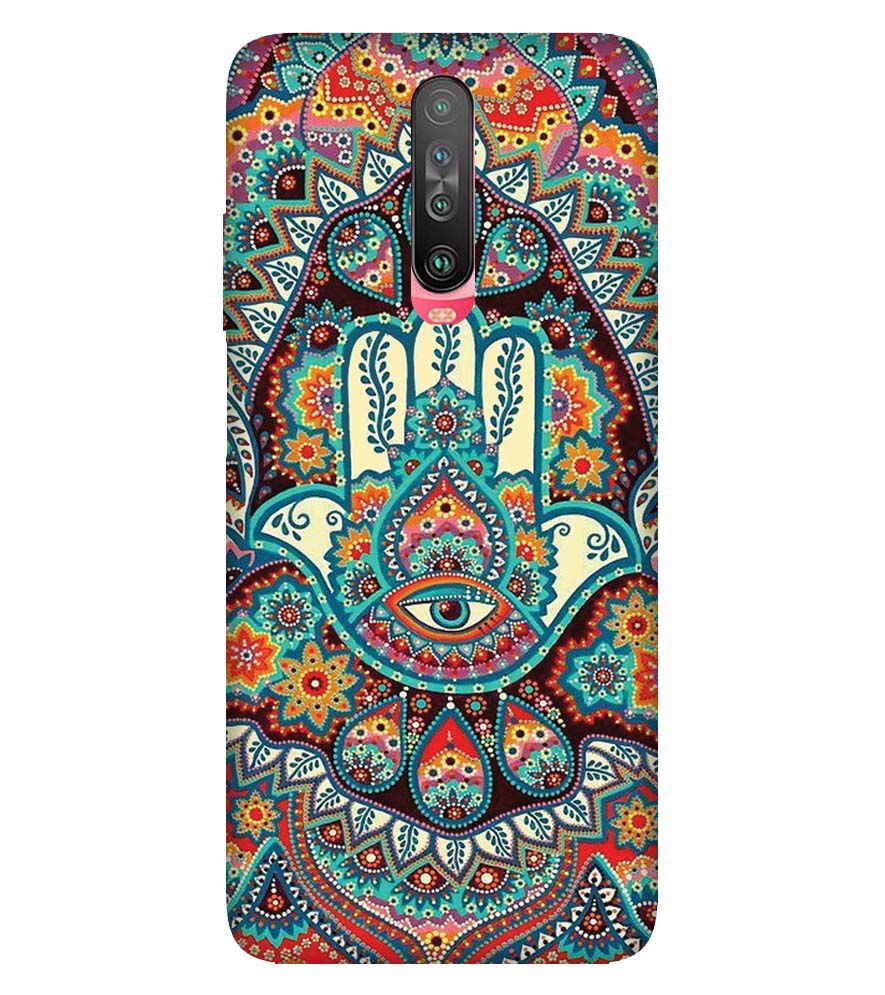 PS1336-Eye Hands Mandala Back Cover for Xiaomi Poco X2