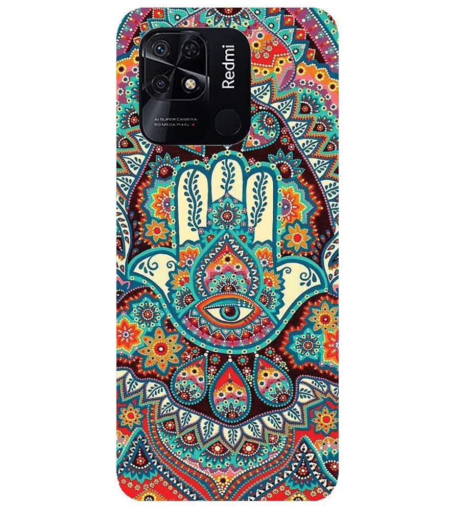 PS1336-Eye Hands Mandala Back Cover for Xiaomi Redmi 10 Power