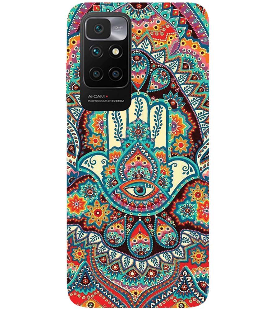 PS1336-Eye Hands Mandala Back Cover for Xiaomi Redmi 10 Prime